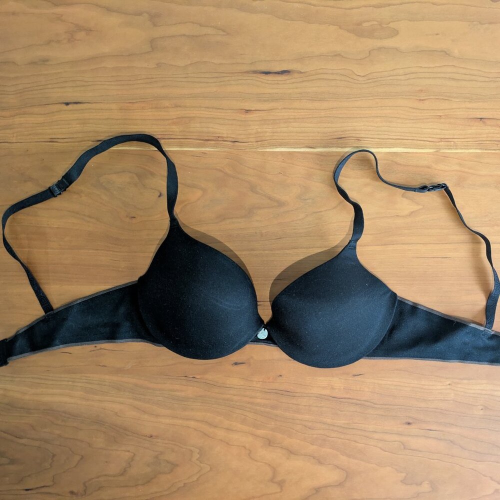 DKNY Bra - size 32B - black with brown trim, only worn once!